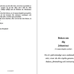 Trygg betalning Boken om dig Johan(na) | 1:a upplagan