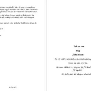 Kundfavorit Boken om dig Johansson | 1:a upplagan