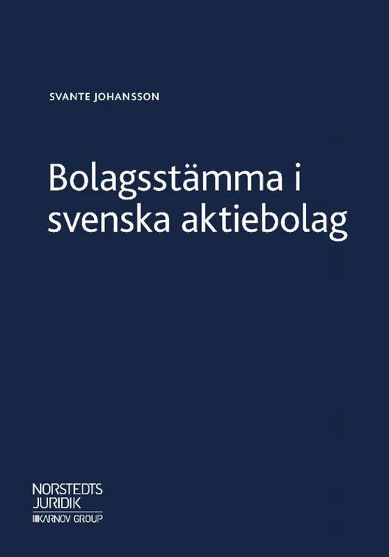 Bolagsstämma i svenska aktiebolag | 1:a upplagan Billigare