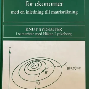 Köp nu Matematisk Analys för Ekonomer: med en Inledning till Matrisräkning | 3:e upplagan