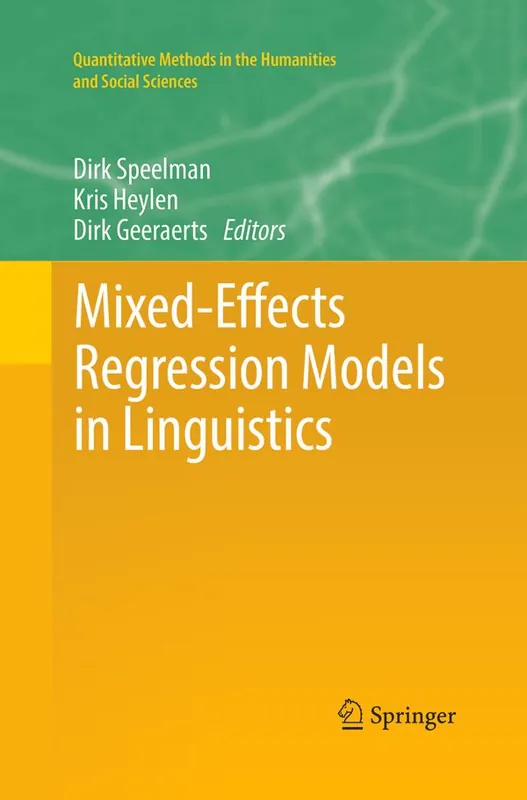 Mixed-Effects Regression Models in Linguistics | 1:a upplagan Endast denna vecka