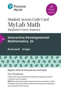 Begränsat antal MyLab Math with Pearson eText (up to 18-weeks) Access Code for Interactive Developmental Math | 2:a upplagan