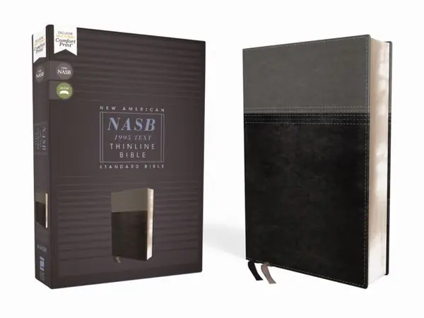 Rea NASB, Thinline Bible, Leathersoft, Black, Red Letter, 1995 Text, Comfort Print | 0:e upplagan