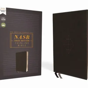 NASB, Thinline Bible, Leathersoft, Black, Red Letter, 2020 Text, Comfort Print | 0:e upplagan I lager