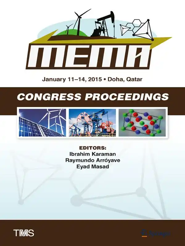 Proceedings of the TMS Middle East - Mediterranean Materials Congress on Energy and Infrastructure Systems (MEMA 2015) | 1:a upplagan Utförsäljning