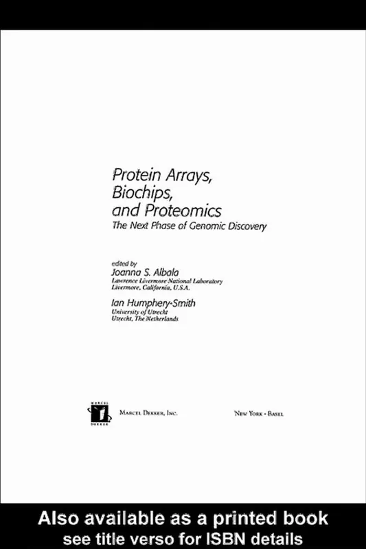 Protein Arrays, Biochips and Proteomics | 0:e upplagan Kampanj