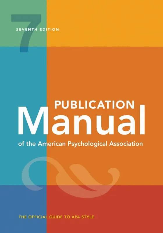 Publication Manual (OFFICIAL) 7th Edition of the American Psychological Association | 7:e upplagan I lager